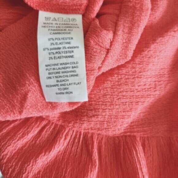 MICHAEL KORS Crinkle Crepe Ruffled Flutter sleeve Gauze  Dress  Sz Lrg NWT - Picture 12 of 12